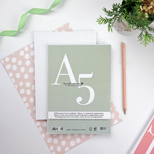 Relleno libreta A5 cuadro