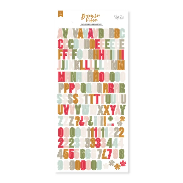 Alfabeto puffy DECEMBER VIBES