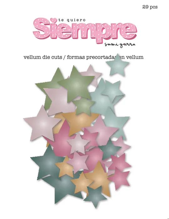 Die Cuts de estrellas de vellum &laquo;Siempre&raquo; by Sami Garra