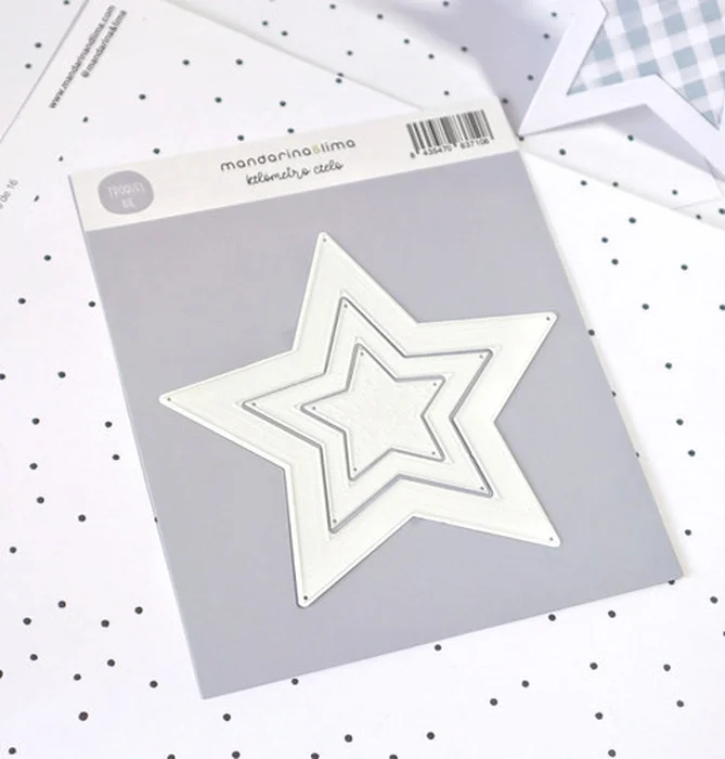 Set de troqueles marcos con forma de estrella