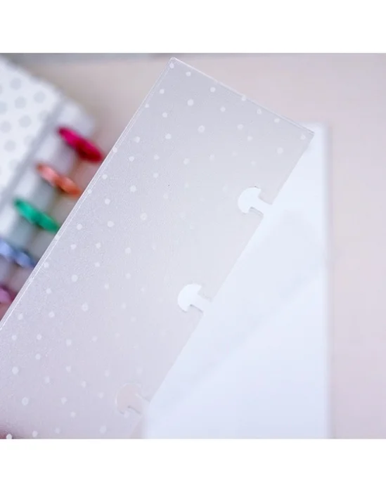 Gu&iacute;as XL Topos blancos para encuadernaci&oacute;n