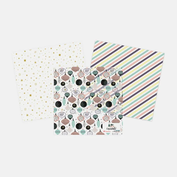 Paquete de 3 vellum impresos Invierno