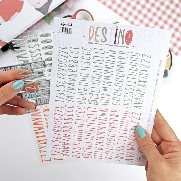 Pegatinas puffy ABC Destino