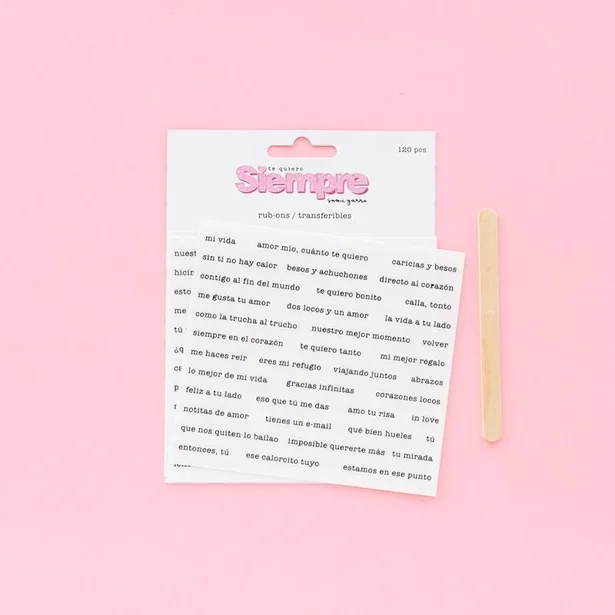 Set de rub-ons transferibles &laquo;Siempre&raquo; by Sami Garra