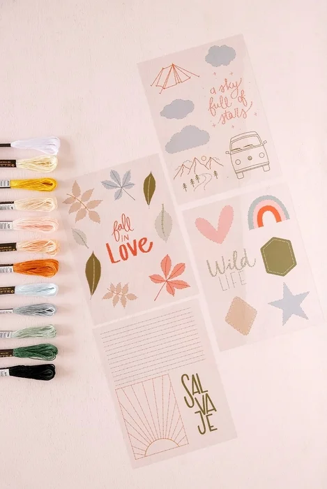 Set de acetatos para bordado